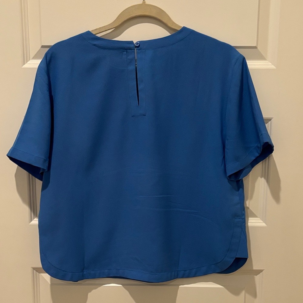 LOFT Women's Vibrant Blue Blouse - Picture 4 of 5
